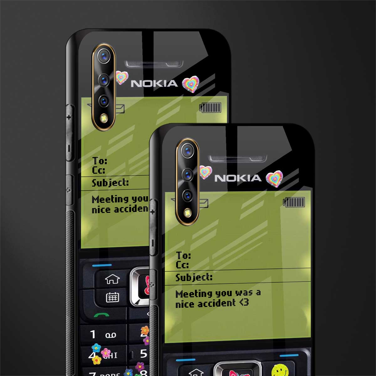 nokia vintage glass case for vivo z1x image-2