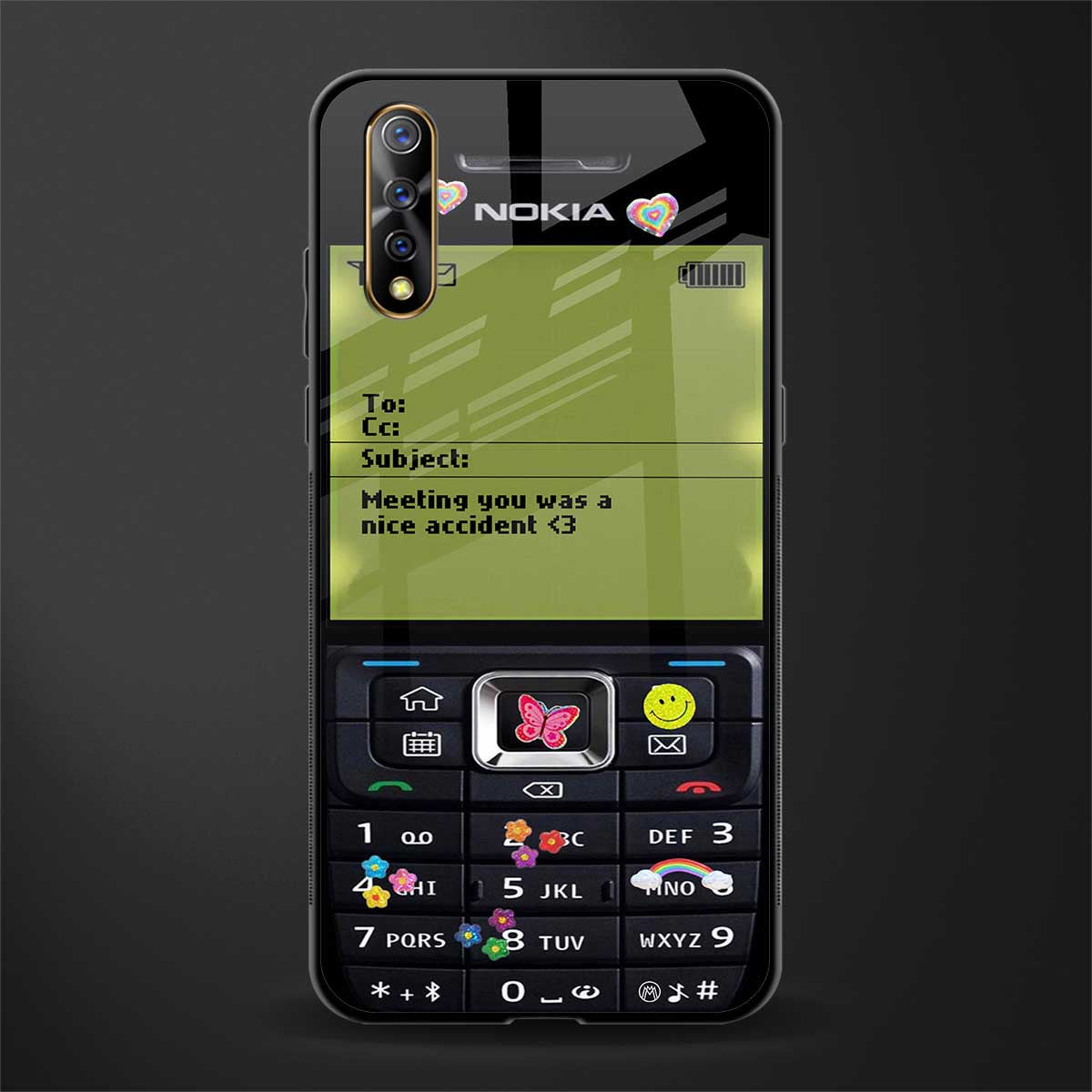 nokia vintage glass case for vivo s1 image