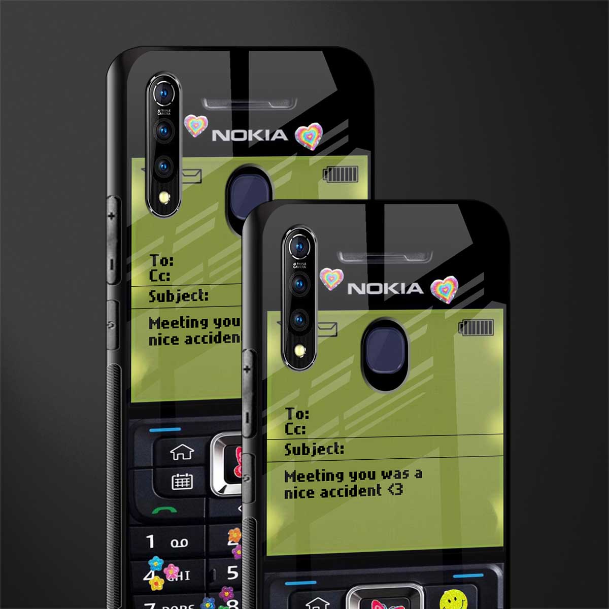 nokia vintage glass case for vivo z1 pro image-2