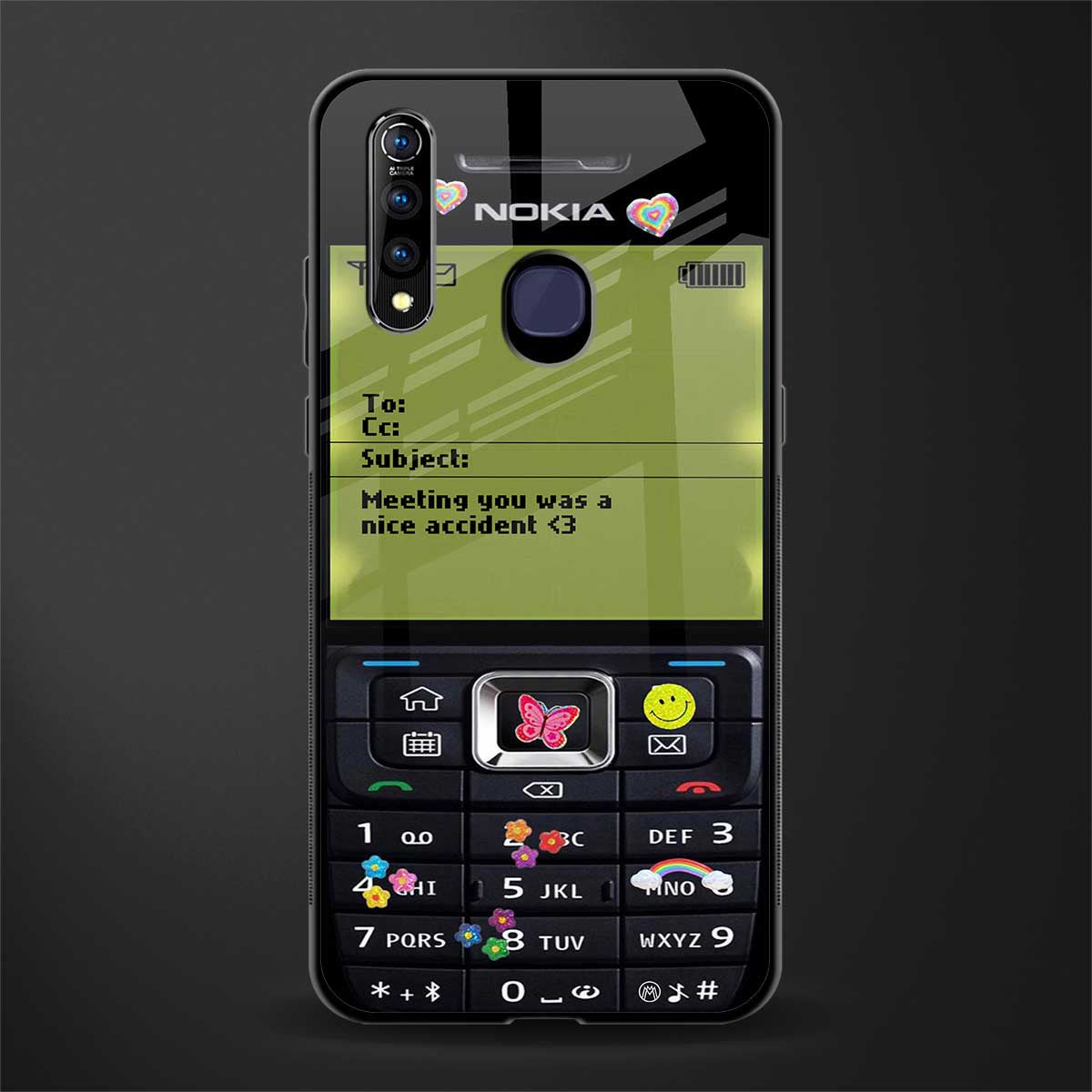 nokia vintage glass case for vivo z1 pro image