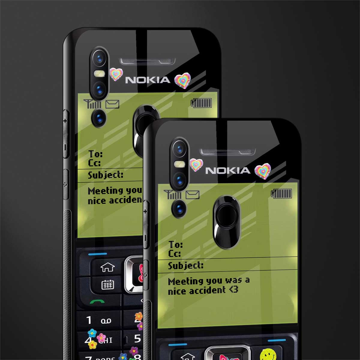 nokia vintage glass case for vivo v15 image-2