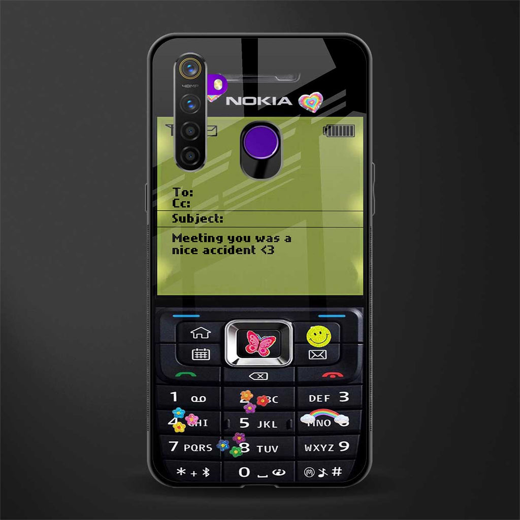 nokia vintage glass case for realme 5 pro image
