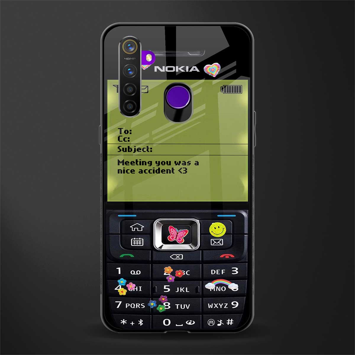 nokia vintage glass case for realme 5 pro image