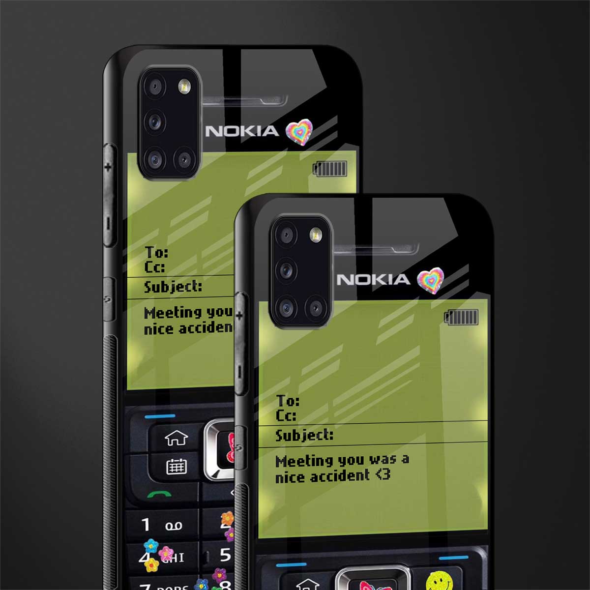 nokia vintage glass case for samsung galaxy a31 image-2