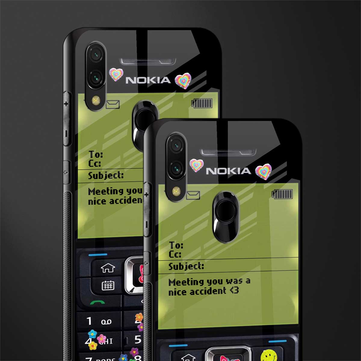 nokia vintage glass case for redmi note 7 pro image-2