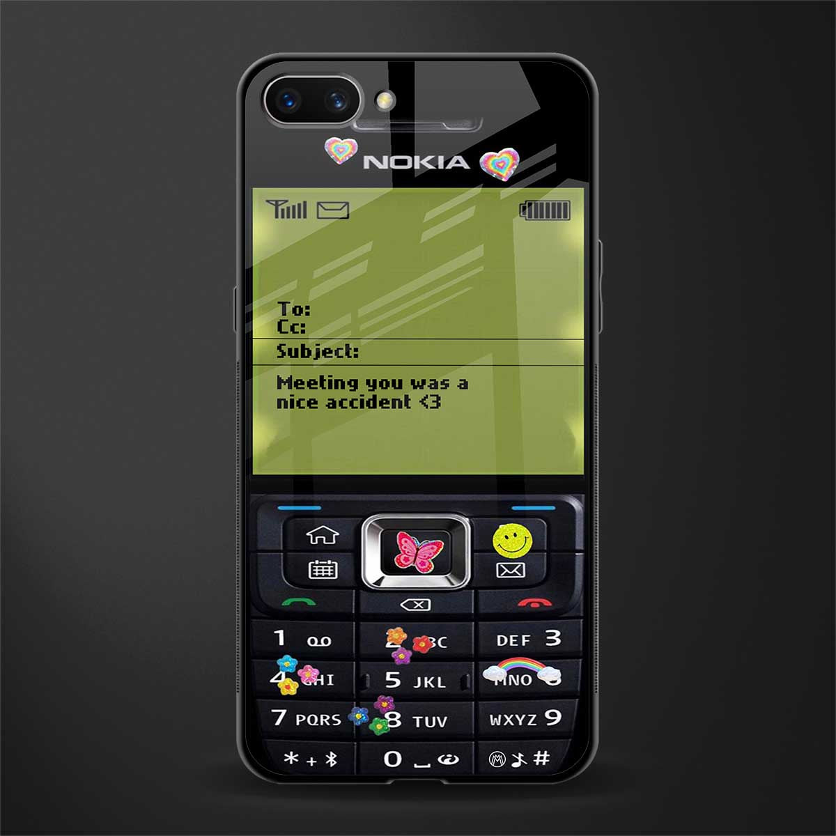 nokia vintage glass case for realme c1 image