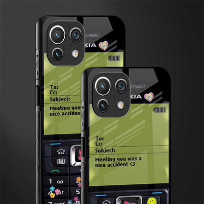 nokia vintage glass case for mi 11 lite image-2