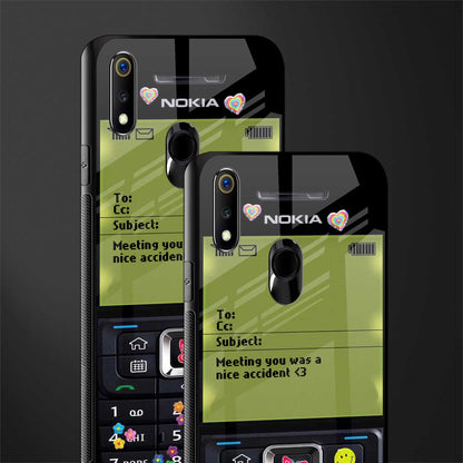 nokia vintage glass case for realme 3 pro image-2