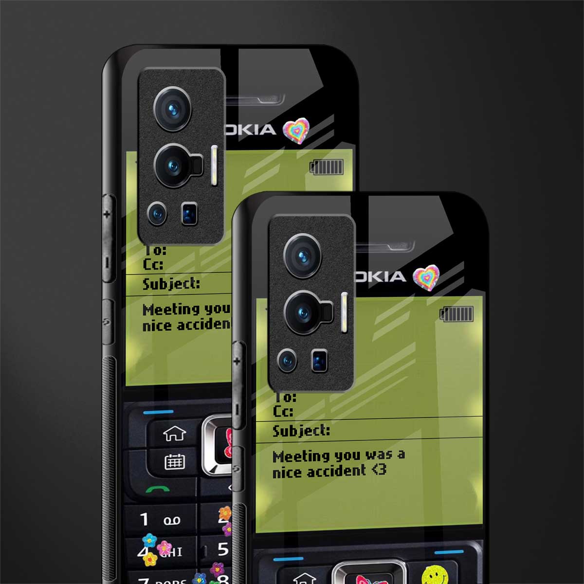 nokia vintage glass case for vivo x70 pro image-2