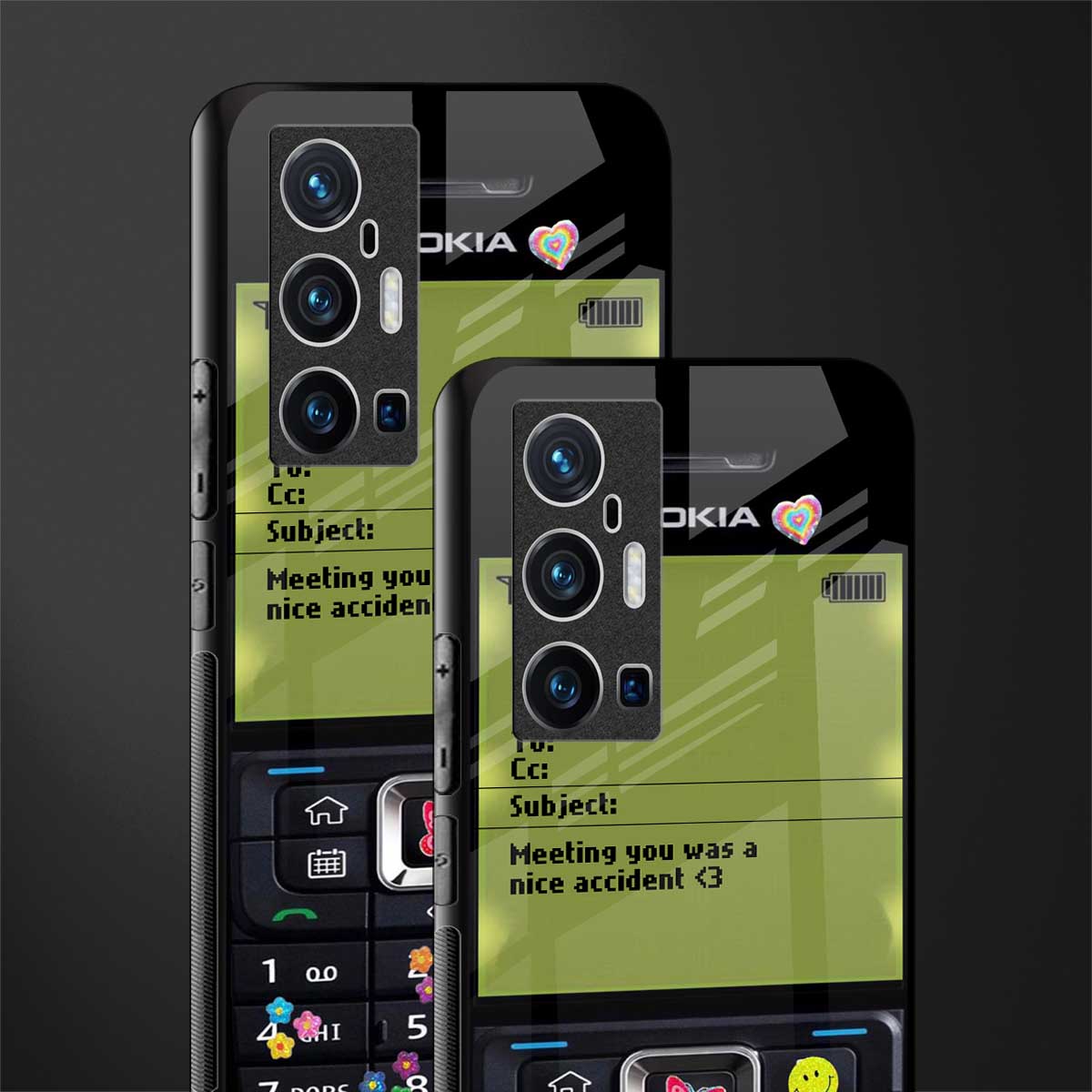 nokia vintage glass case for vivo x70 pro plus image-2
