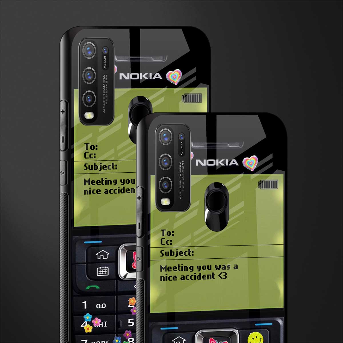 nokia vintage glass case for vivo y50 image-2