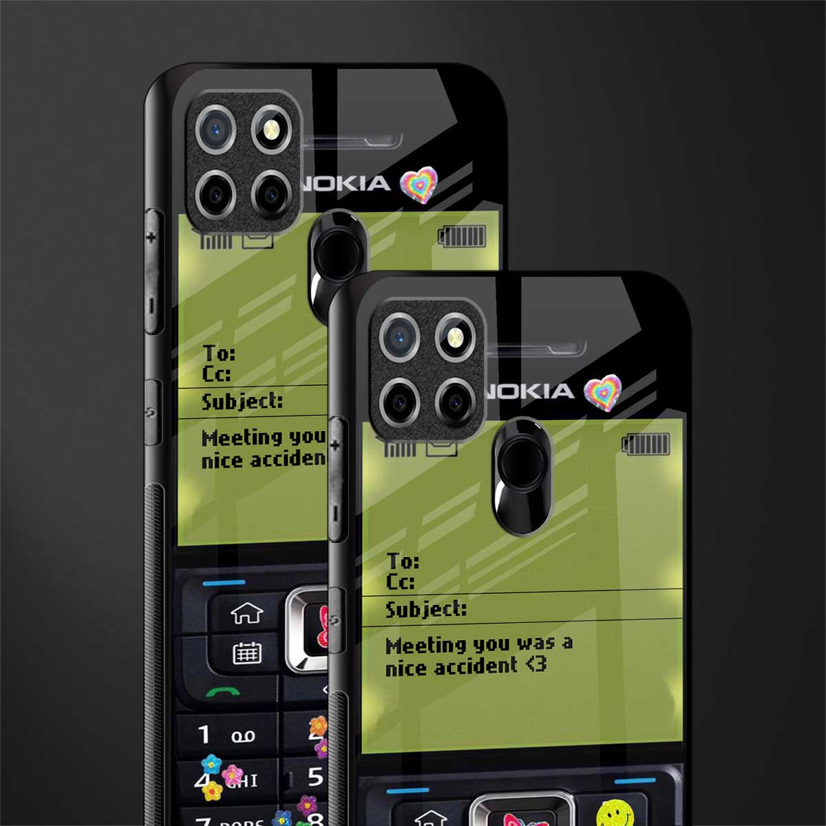 nokia vintage glass case for realme narzo 30a image-2