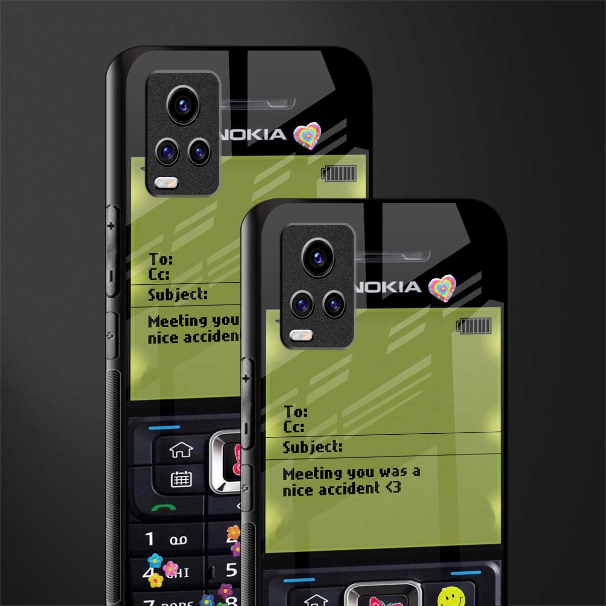 nokia vintage glass case for vivo v20 image-2