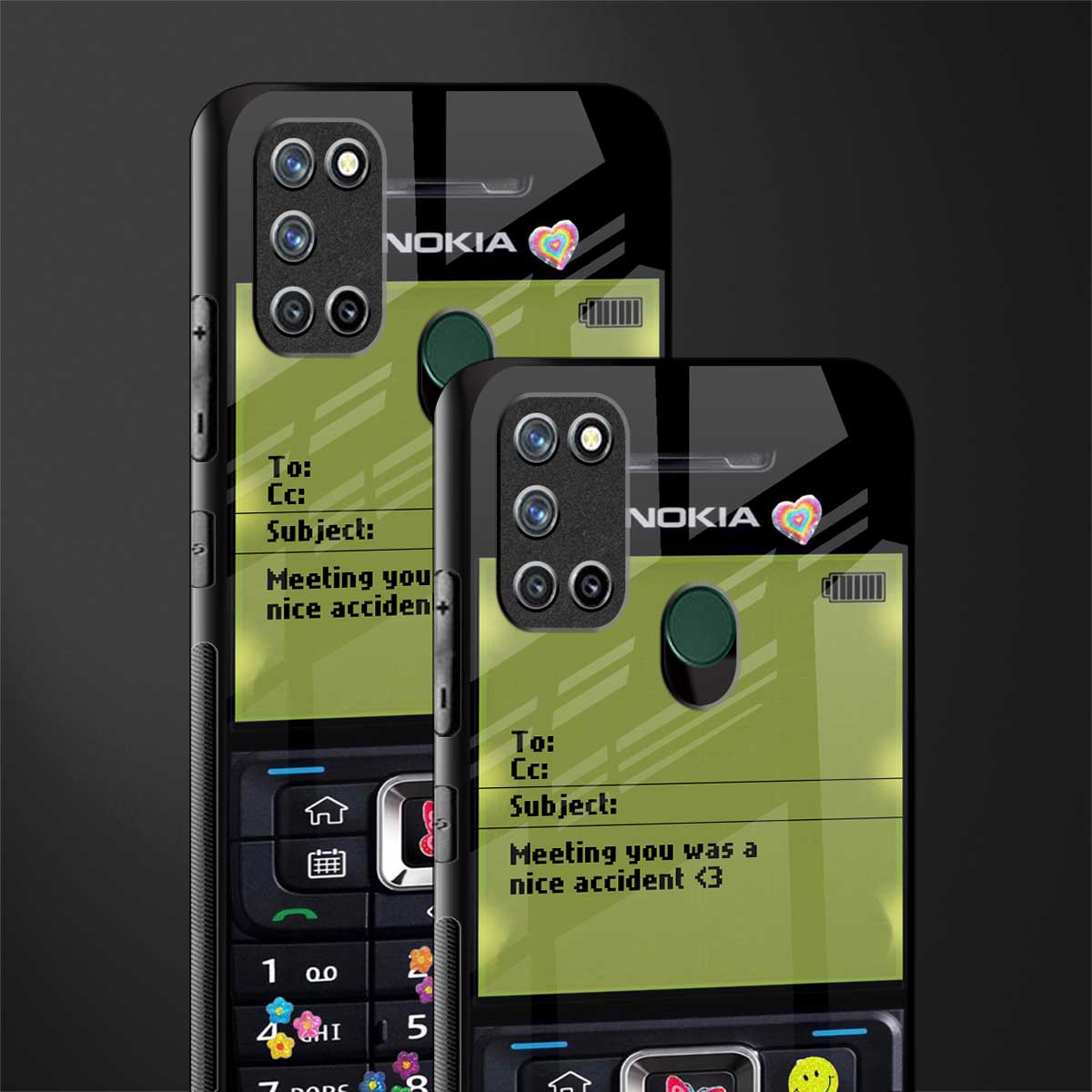 nokia vintage glass case for realme 7i image-2