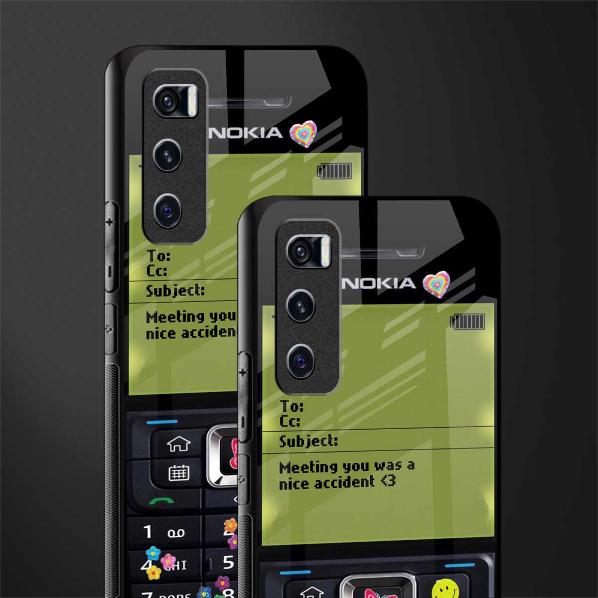 nokia vintage glass case for vivo v20 se image-2