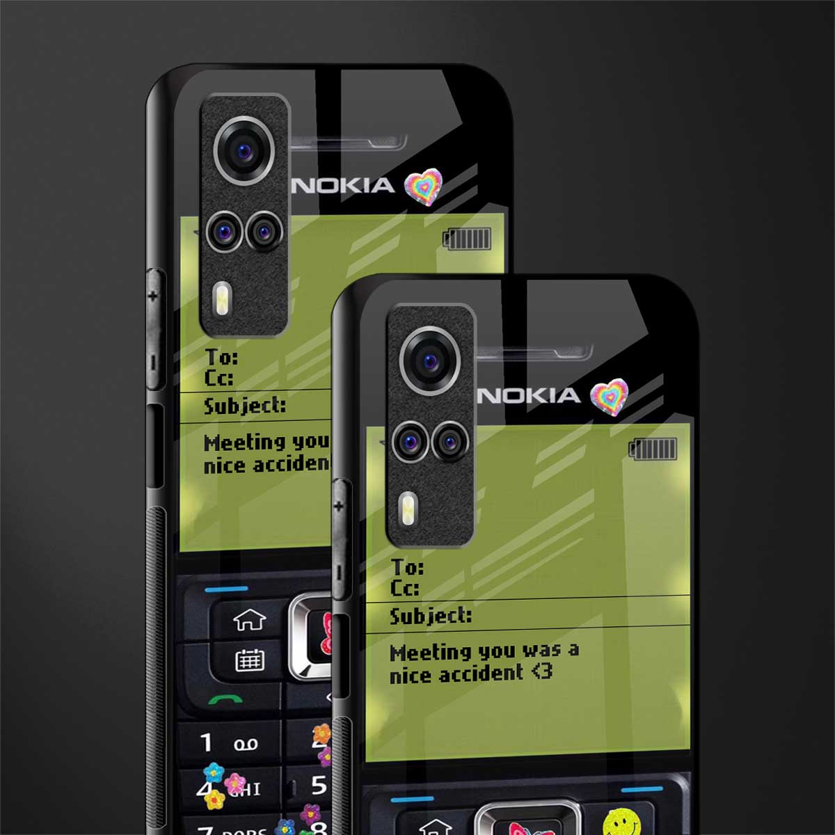 nokia vintage glass case for vivo y53s image-2