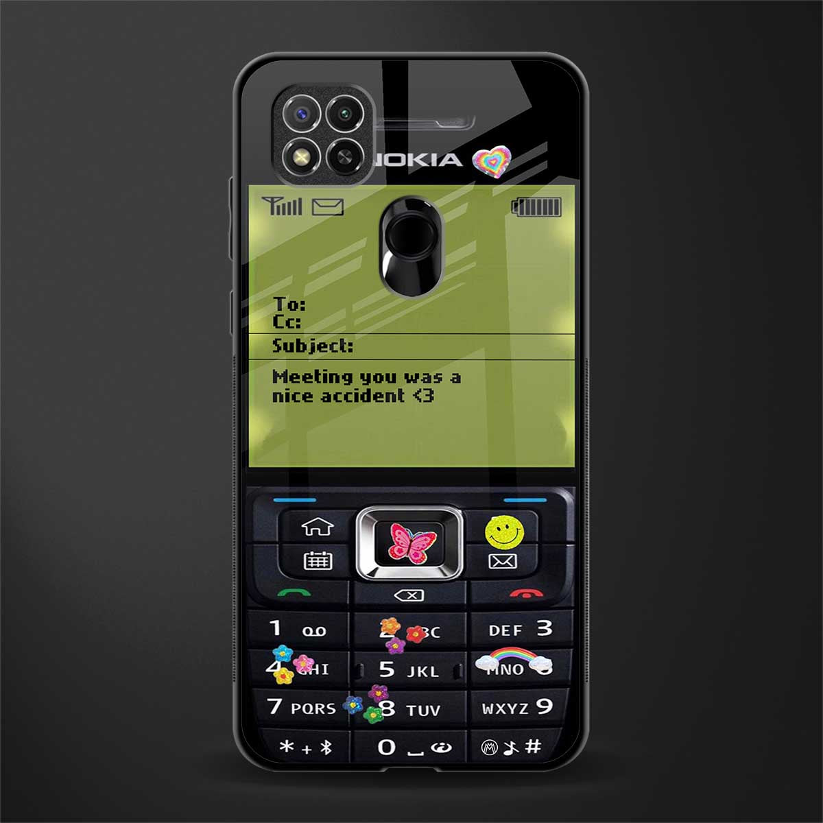 nokia vintage glass case for redmi 9c image