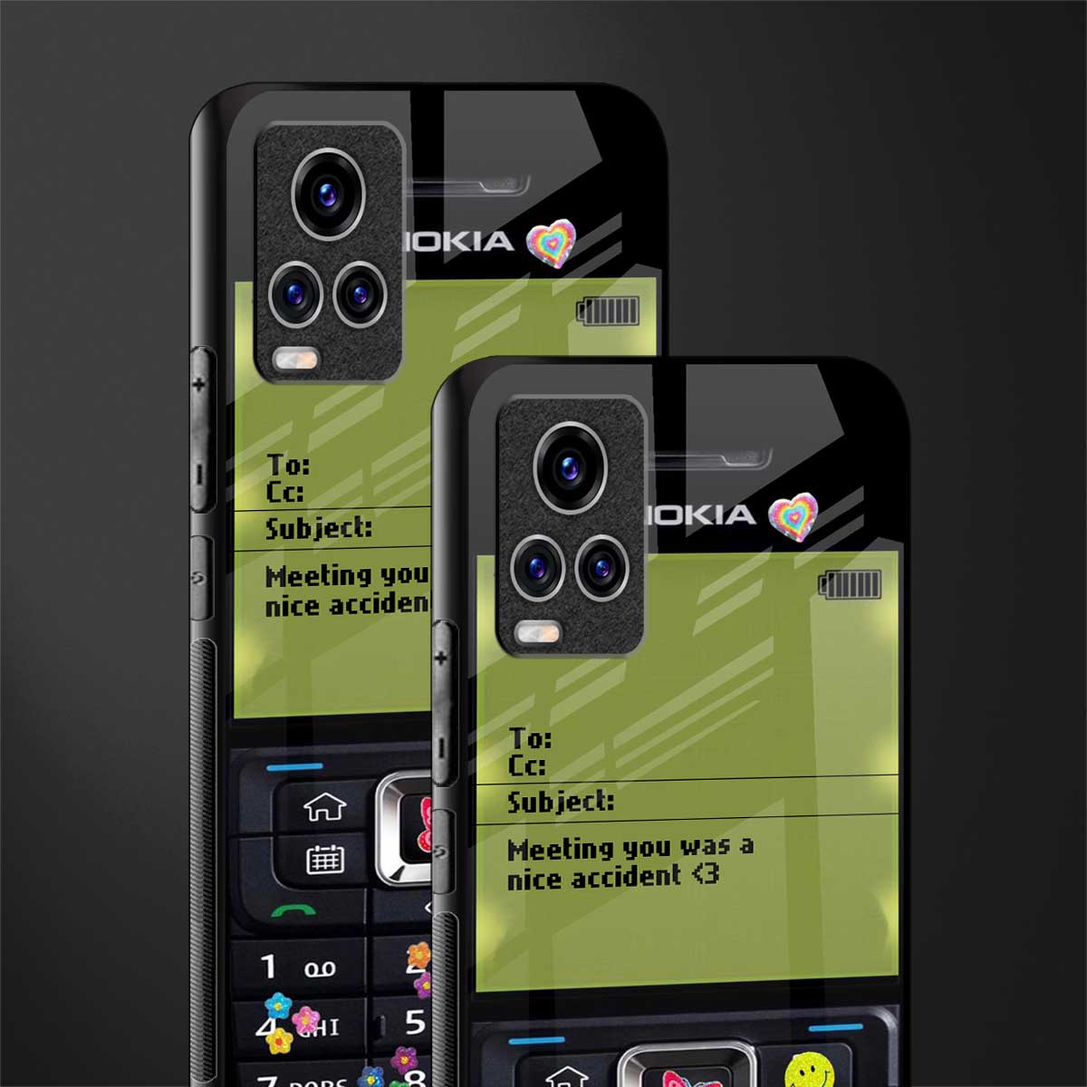 nokia vintage glass case for vivo v20 pro image-2
