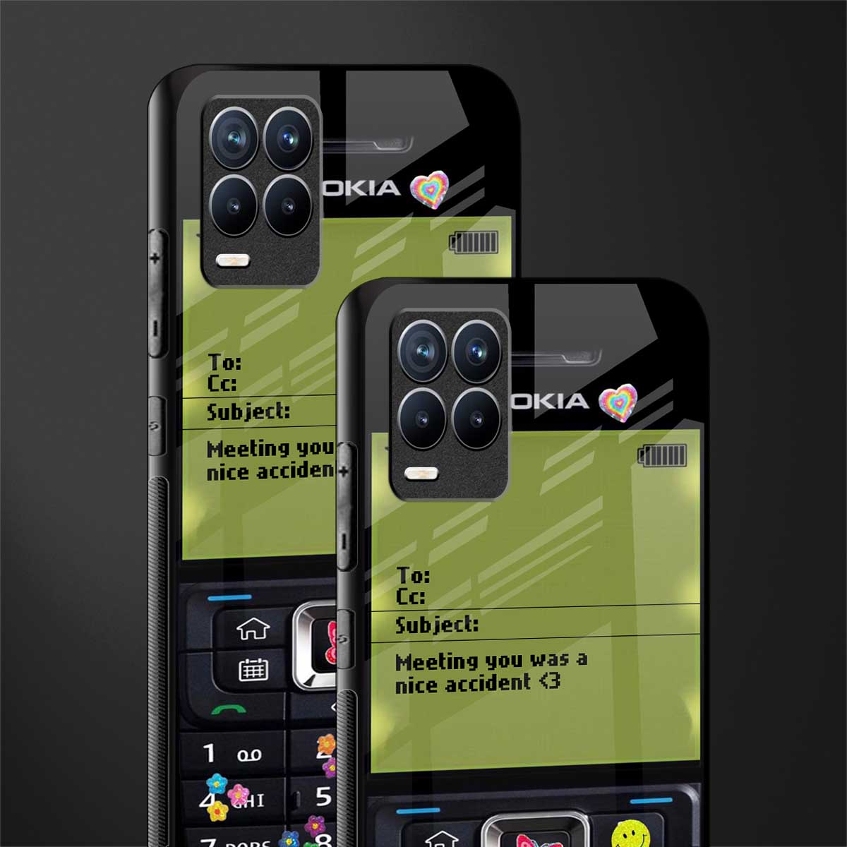 nokia vintage glass case for realme 8 4g image-2