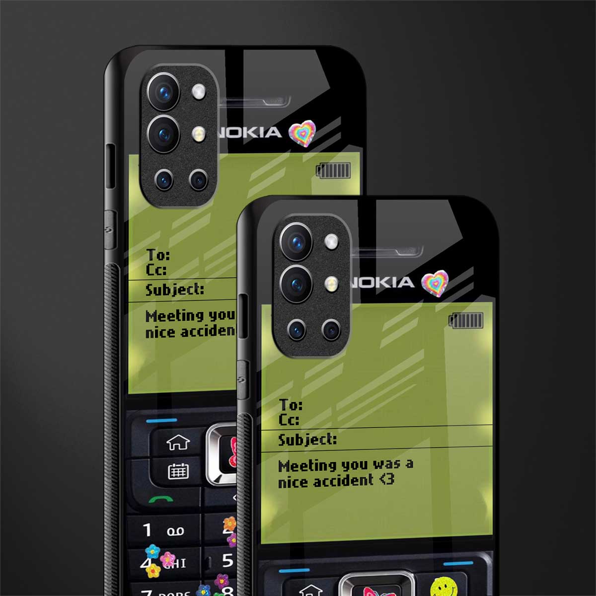 nokia vintage glass case for oneplus 9r image-2