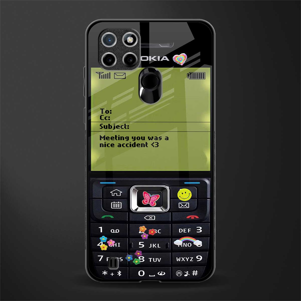 nokia vintage glass case for realme c21 image