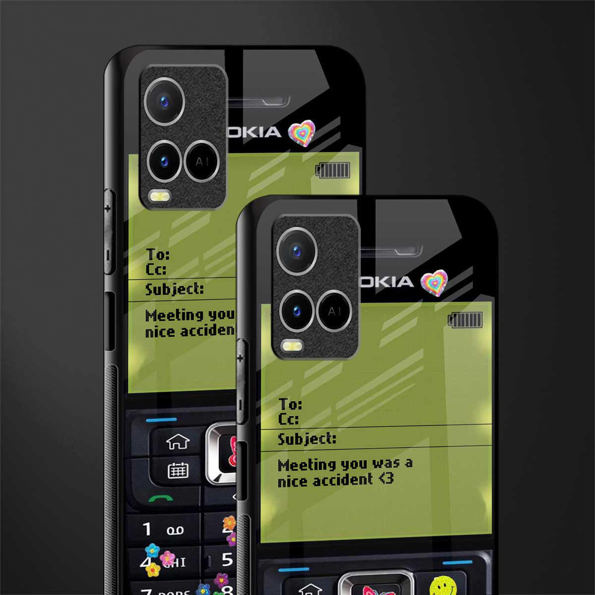 nokia vintage glass case for vivo y21s image-2
