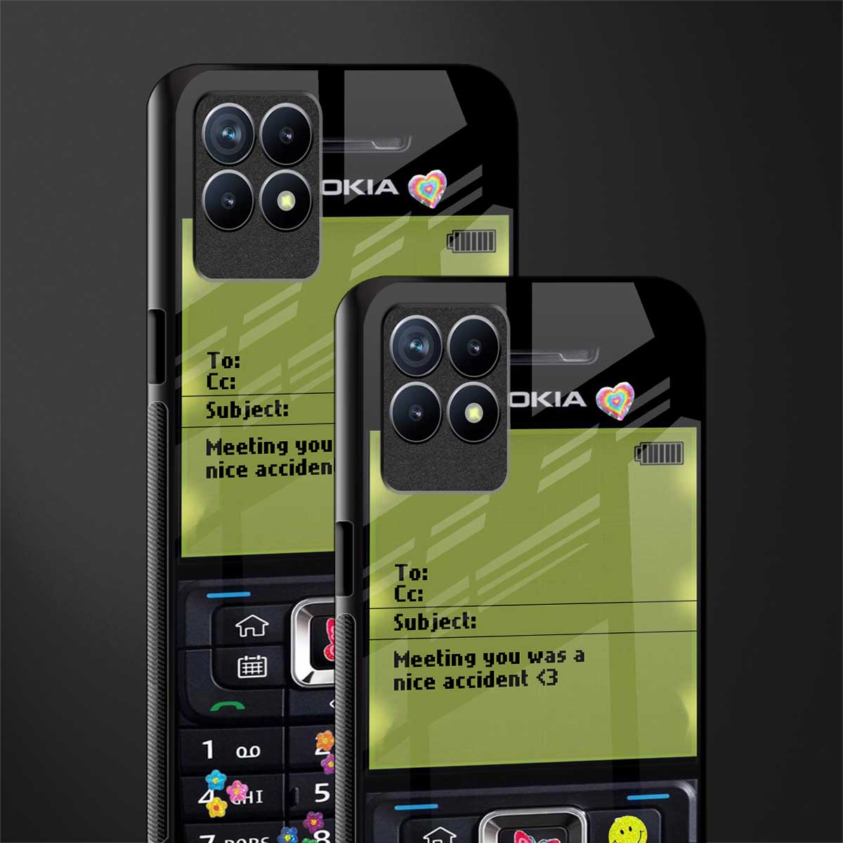 nokia vintage glass case for realme 8i image-2