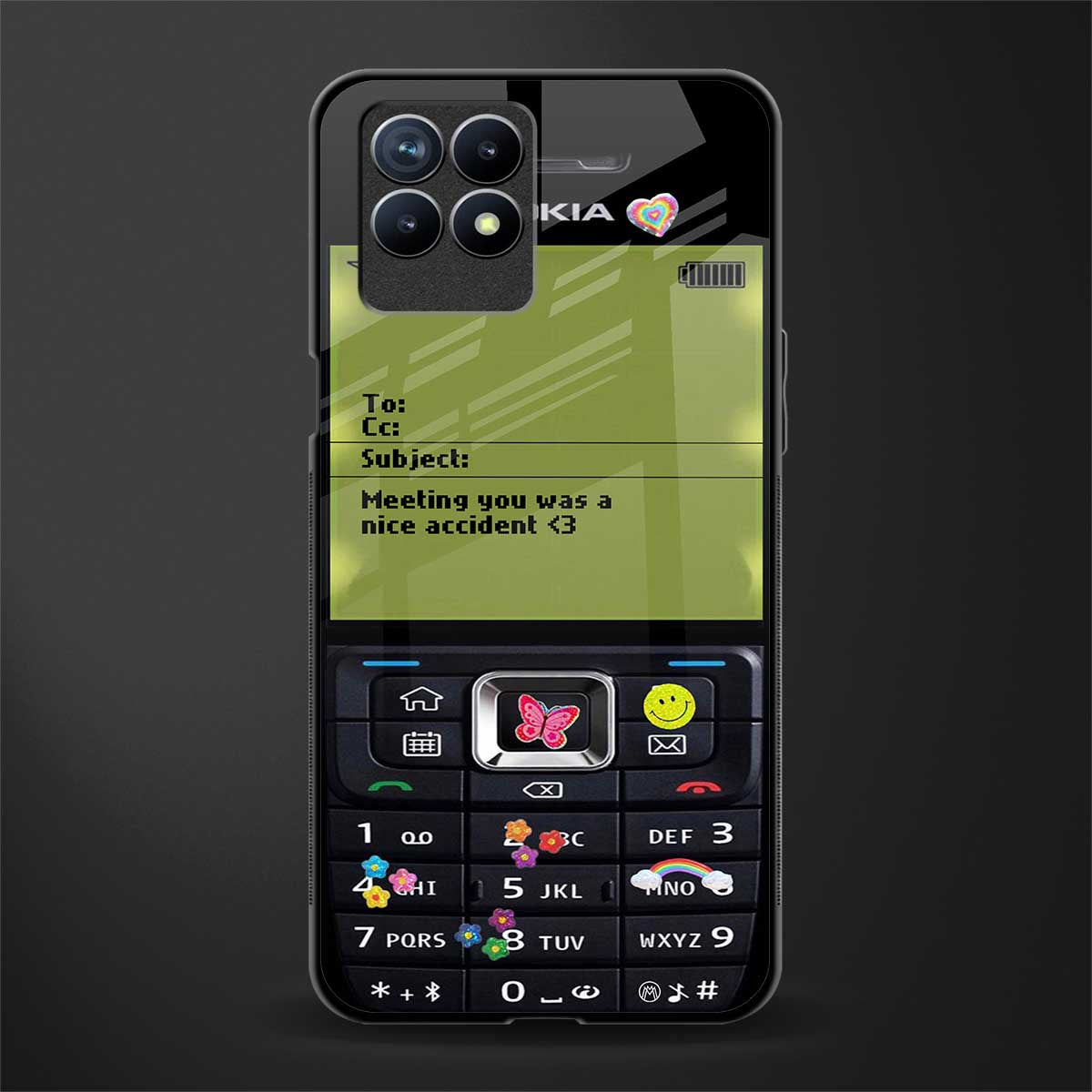 nokia vintage glass case for realme 8i image