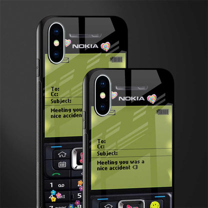 nokia vintage glass case for iphone xs image-2
