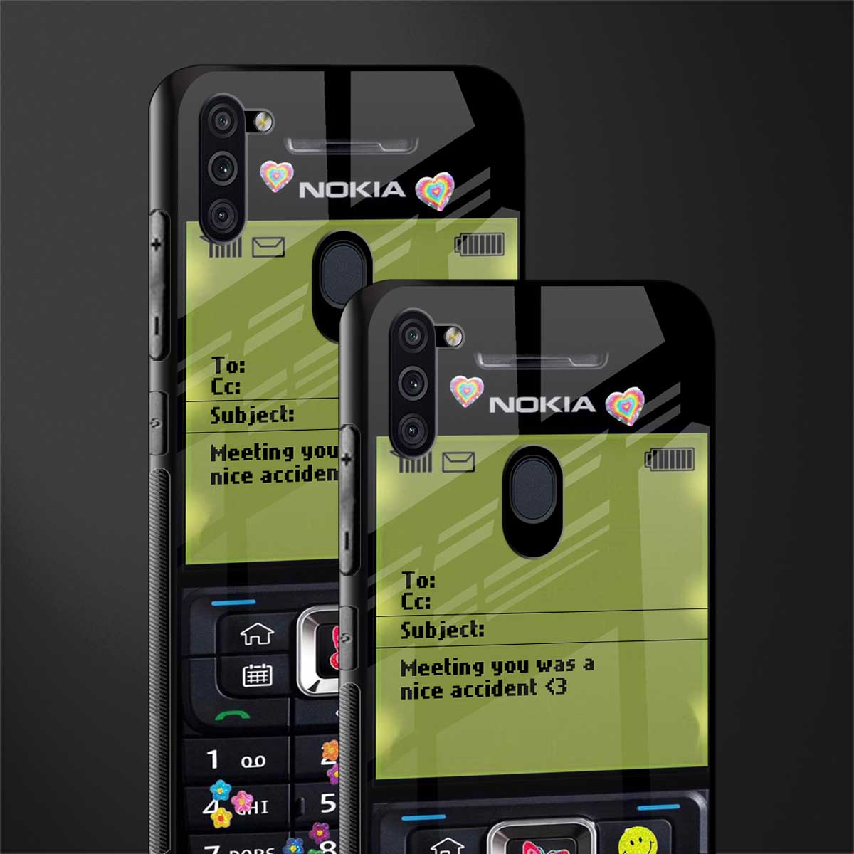 nokia vintage glass case for samsung galaxy m11 image-2
