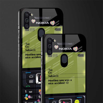 nokia vintage glass case for samsung galaxy m11 image-2