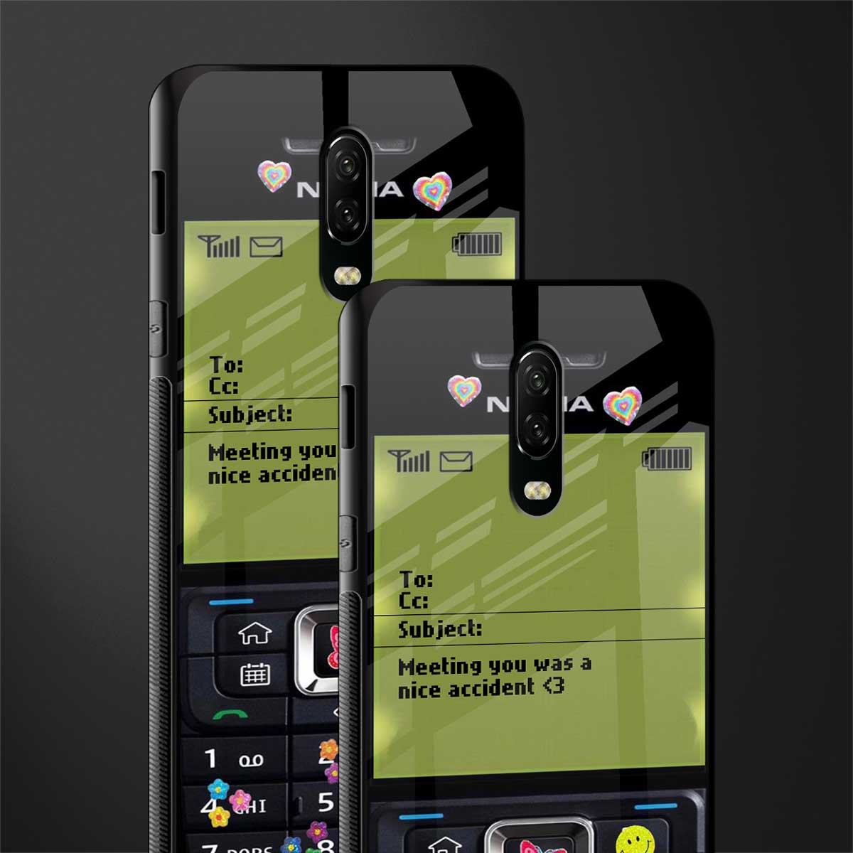 nokia vintage glass case for oneplus 6t image-2