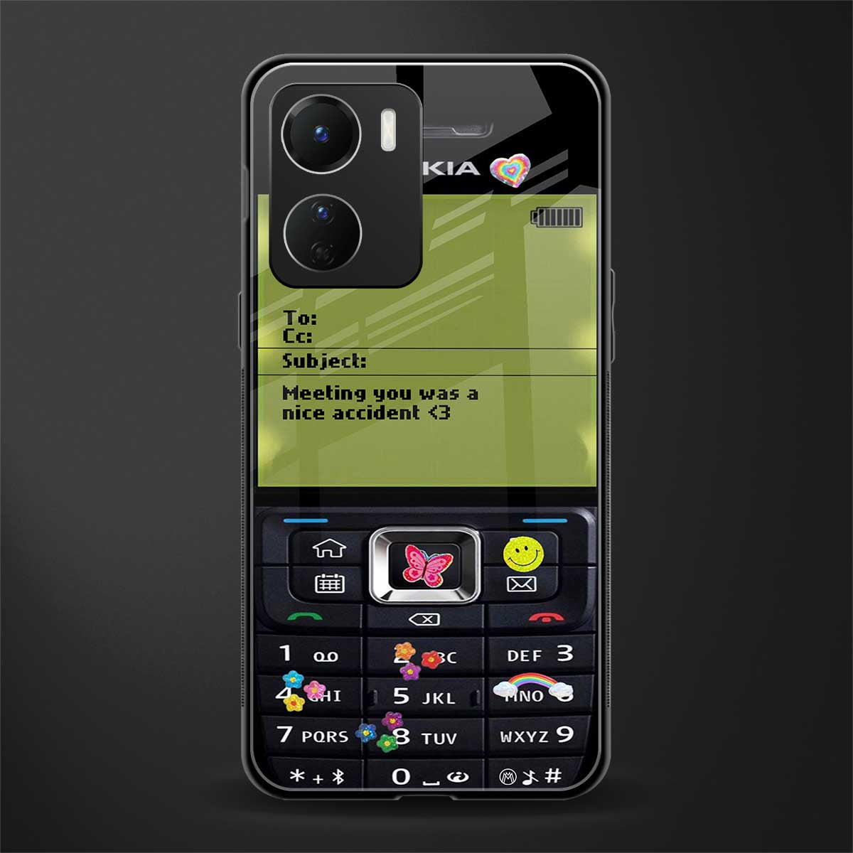 nokia vintage back phone cover | glass case for vivo y16