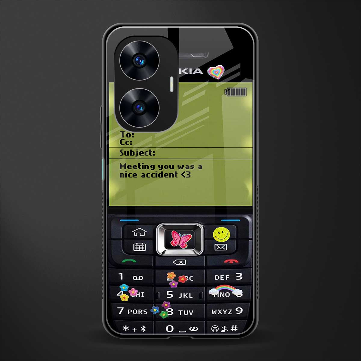 nokia vintage back phone cover | glass case for realme c55