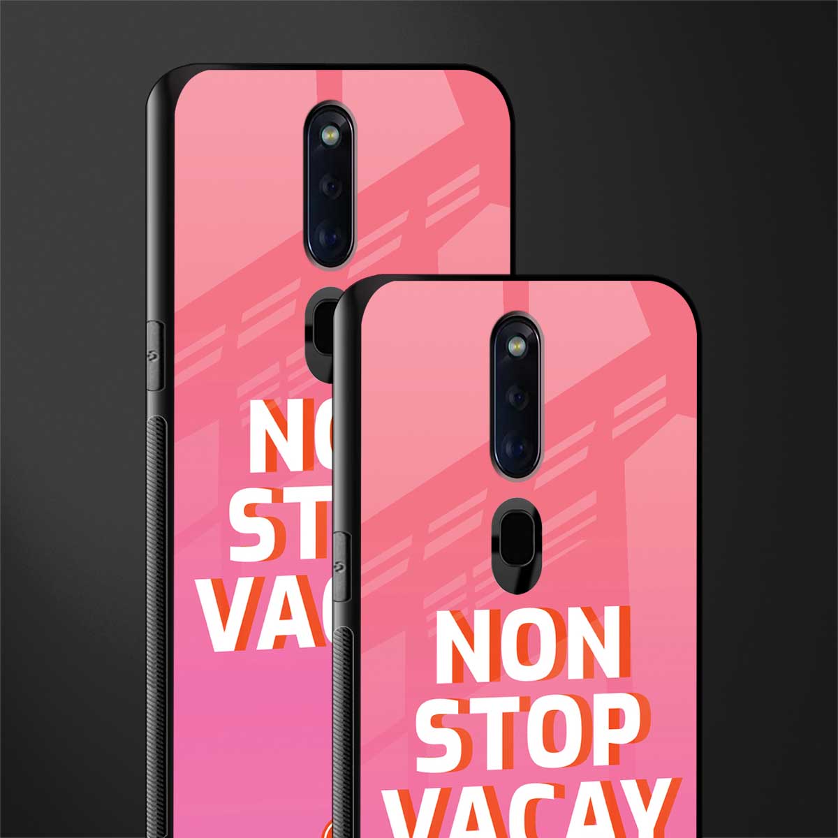 non stop vacay glass case for oppo f11 pro image-2