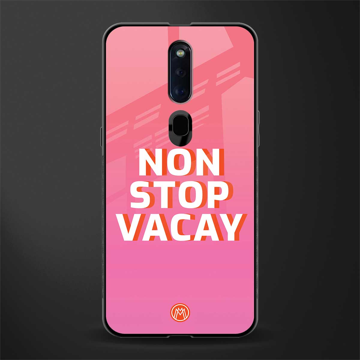 non stop vacay glass case for oppo f11 pro image