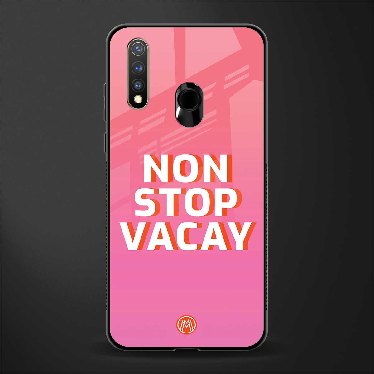 non stop vacay glass case for vivo u20 image