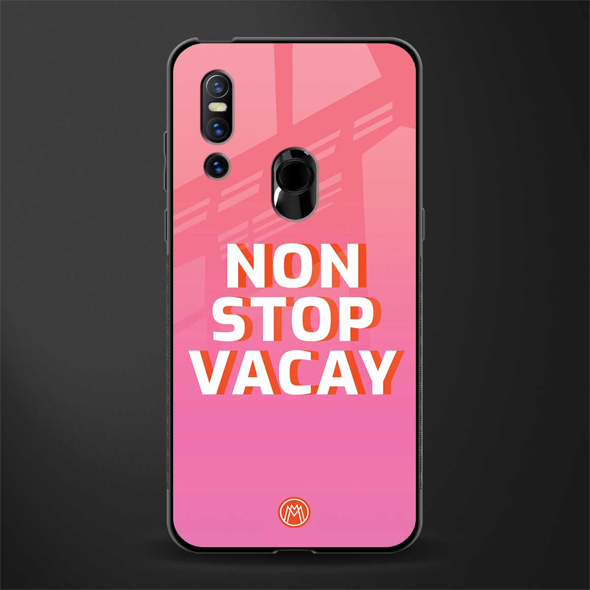 non stop vacay glass case for vivo v15 image