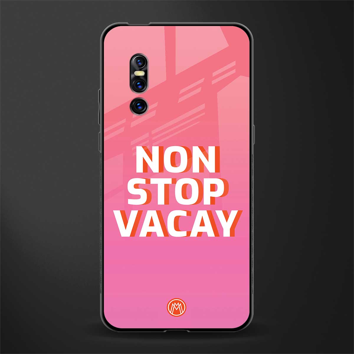 non stop vacay glass case for vivo v15 pro image