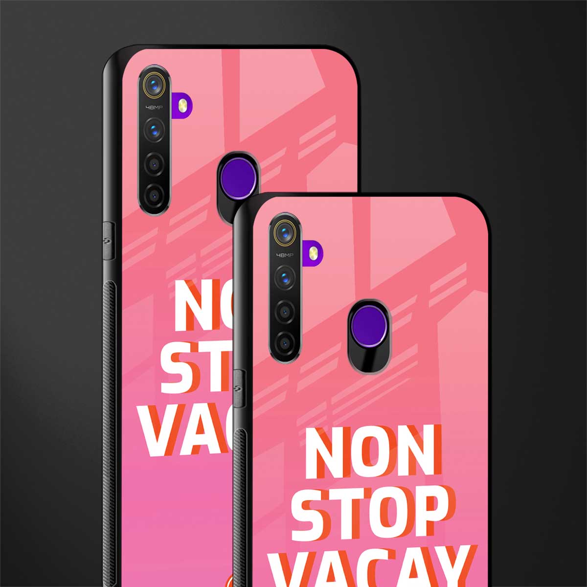 non stop vacay glass case for realme 5i image-2