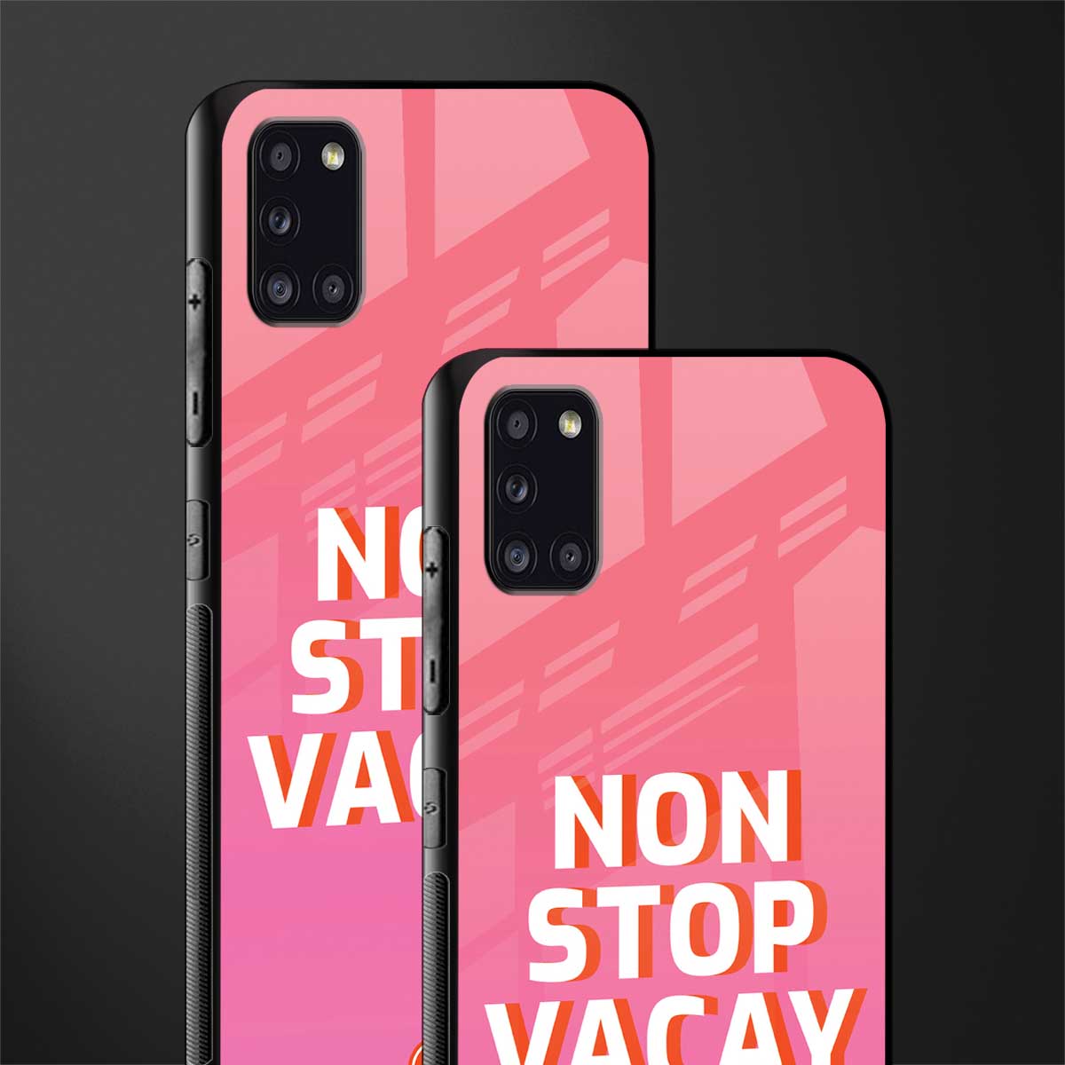 non stop vacay glass case for samsung galaxy a31 image-2