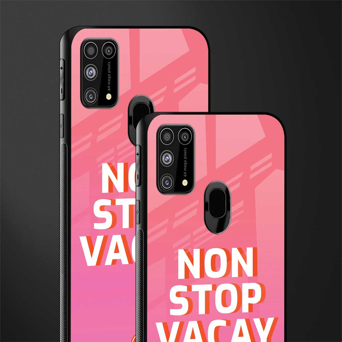 non stop vacay glass case for samsung galaxy m31 prime edition image-2