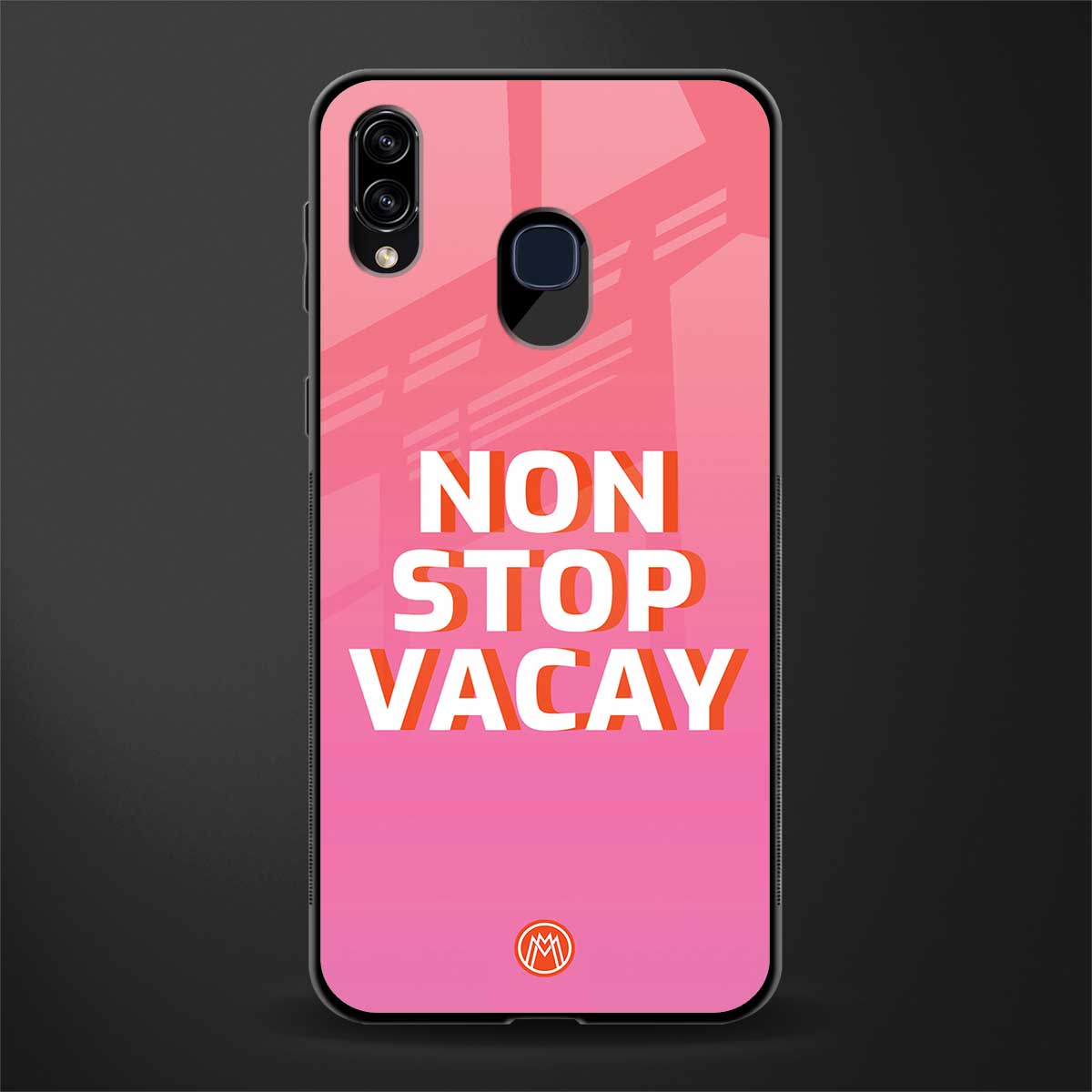 non stop vacay glass case for samsung galaxy a20 image