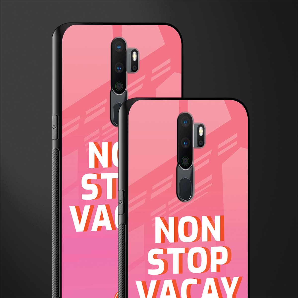 non stop vacay glass case for oppo a5 2020 image-2