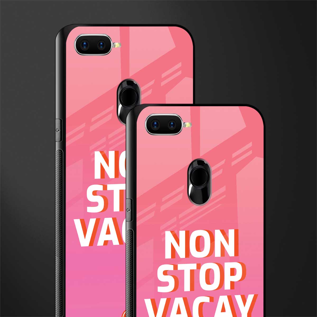 non stop vacay glass case for oppo a7 image-2