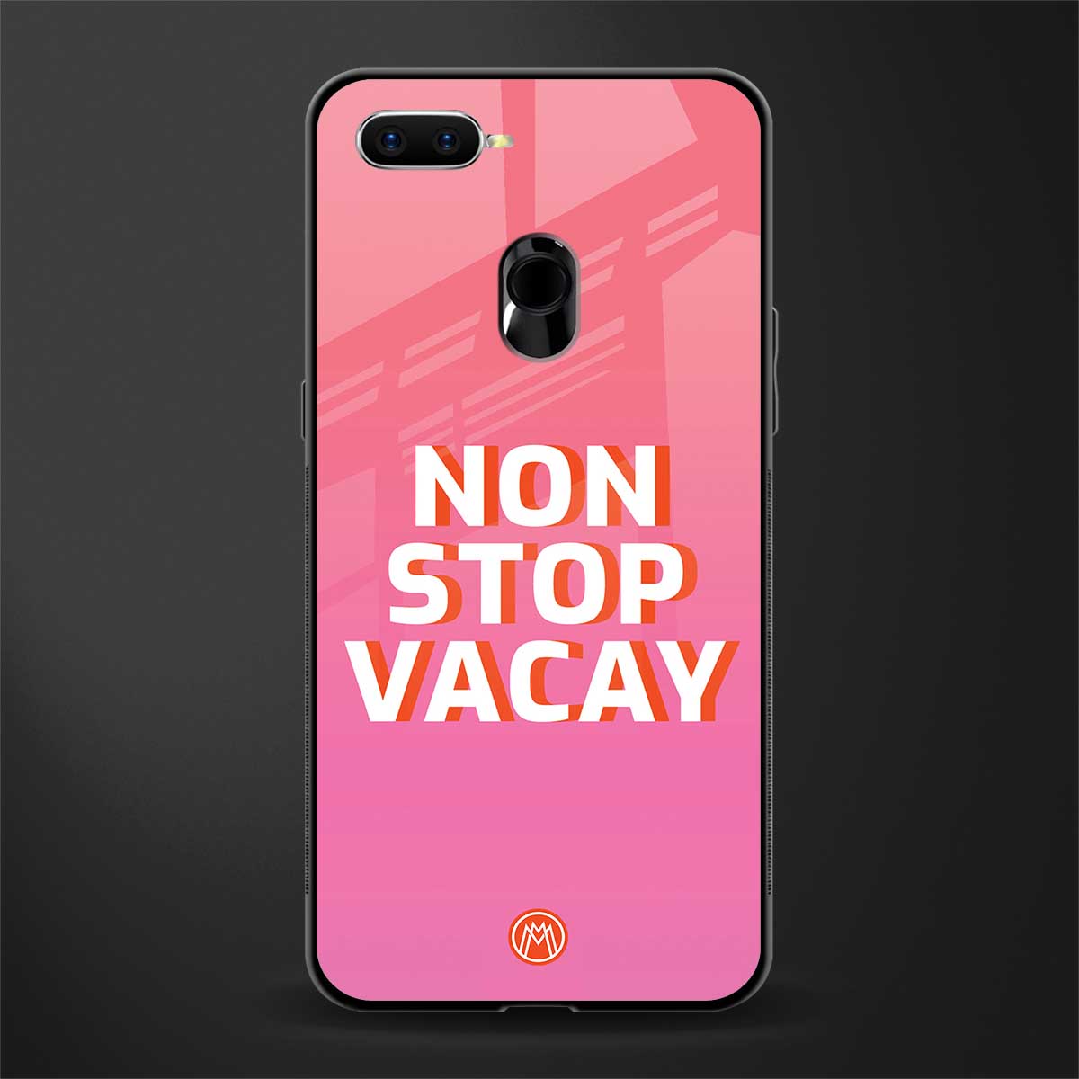 non stop vacay glass case for oppo a7 image