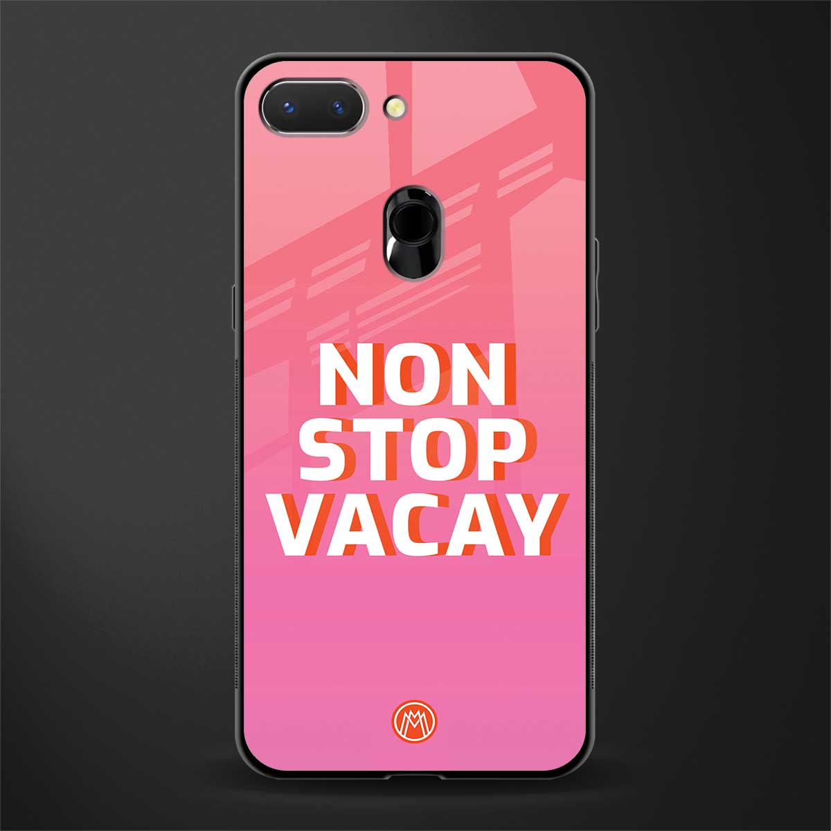 non stop vacay glass case for oppo a5 image