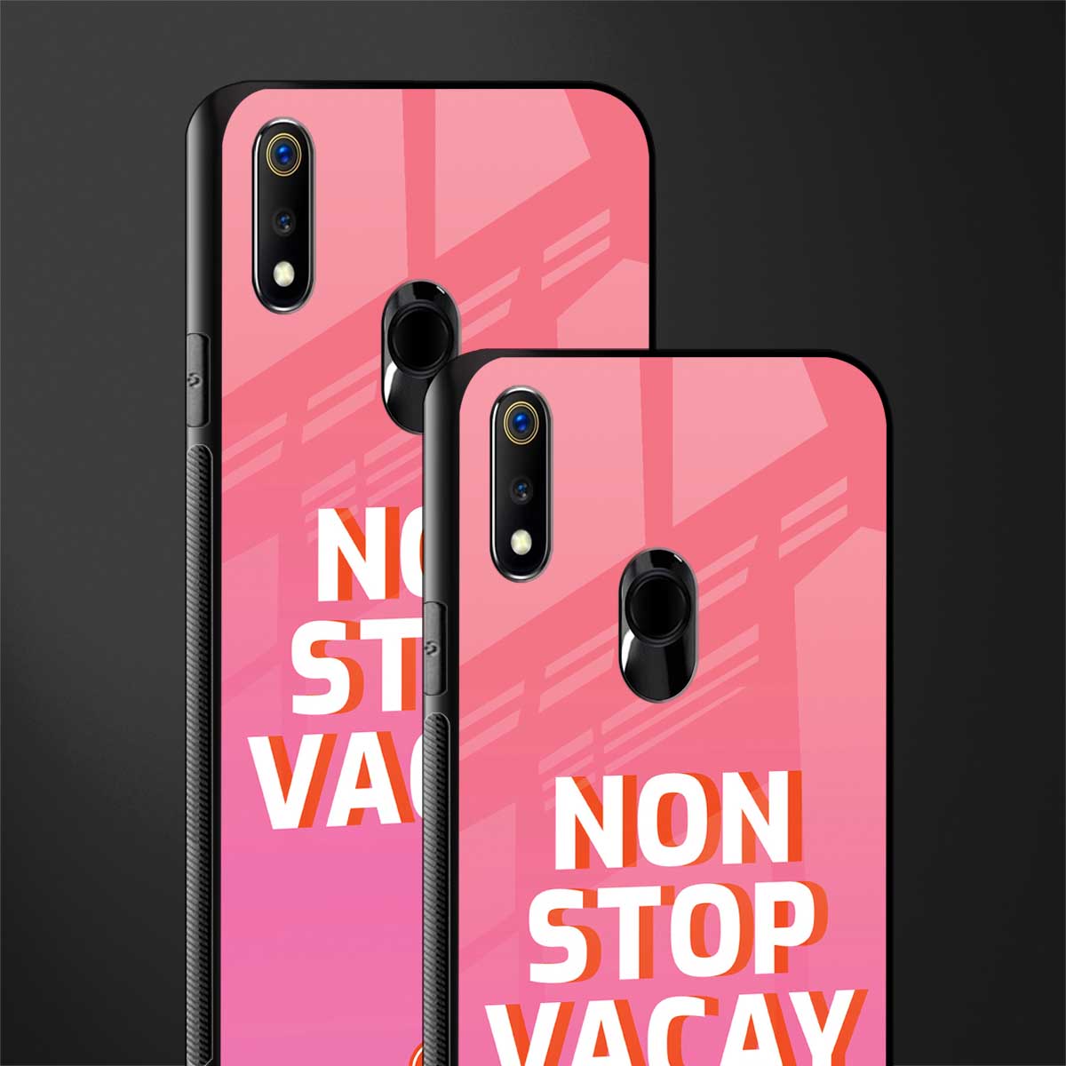 non stop vacay glass case for realme 3 pro image-2