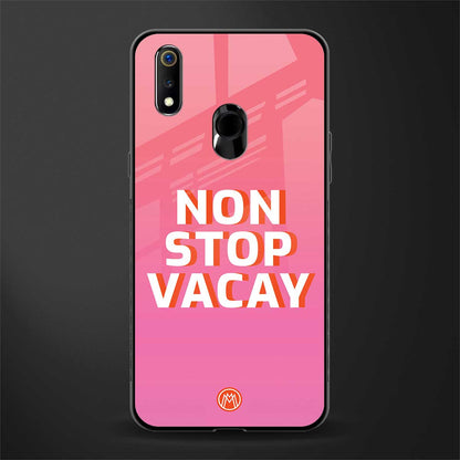 non stop vacay glass case for realme 3 pro image