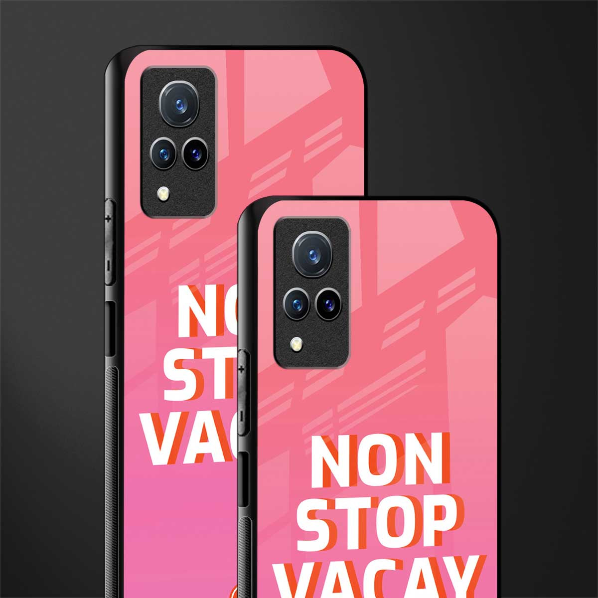 non stop vacay glass case for vivo v21 5g image-2